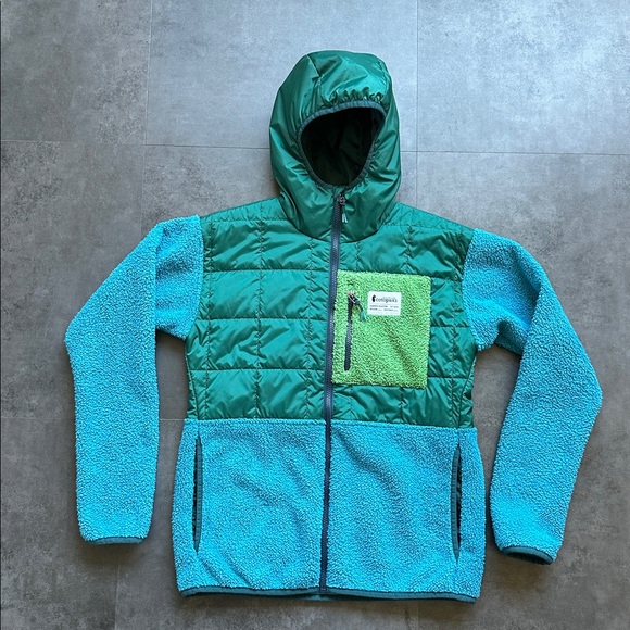 Cotopaxi Womens Trico Hybrid Fleece Jacket Blue/green XS PERFECT COND - Picture 1 of 10